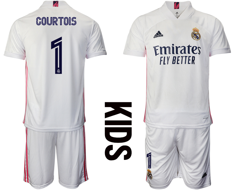 Youth 2020-2021 club Real Madrid home #1 white Soccer Jerseys1